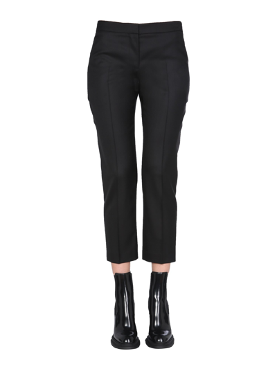 Shop Alexander Mcqueen Cropped Trousers In Black