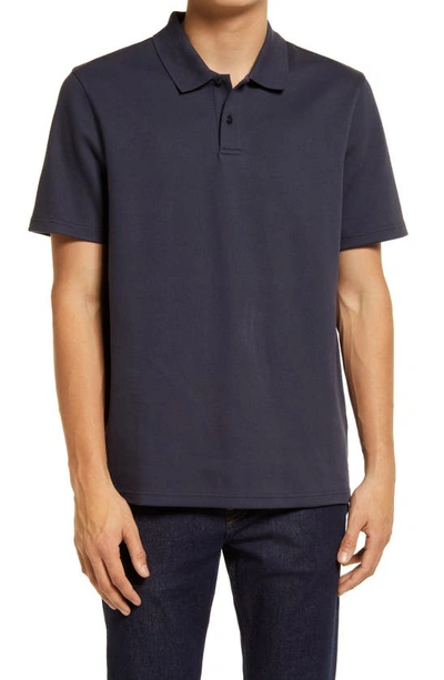 Shop Ted Baker Kelty Short Sleeve Heavy Twill Polo Shirt In Navy Blue