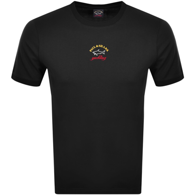 Paul &amp; Shark Paul And Shark Logo T Shirt Black In Black