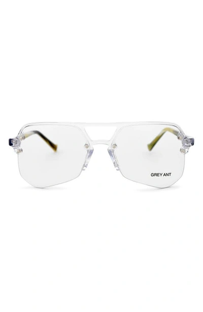 Shop Grey Ant Yesway 62mm Aviator Optical Frames In Horn / Clear