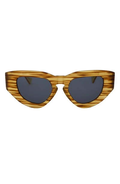 Shop Grey Ant 50mm Cat Eye Sunglasses In Tortoise/ Blue