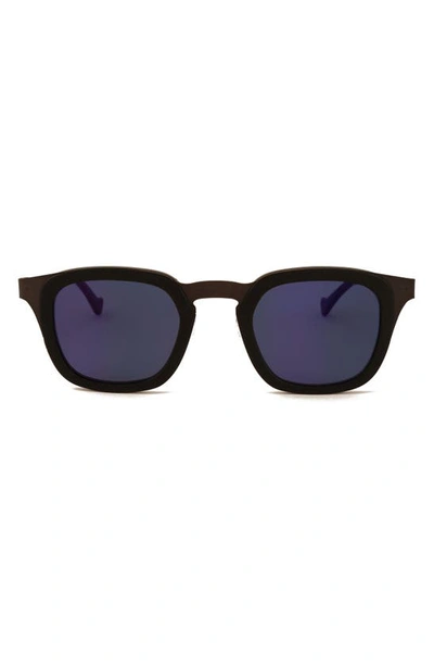 Shop Grey Ant Dieter 45mm Small Square Sunglasses In Black/ Violet