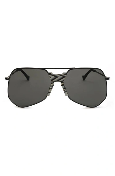 Shop Grey Ant Goste 58mm Aviator Sunglasses In Black/ Grey