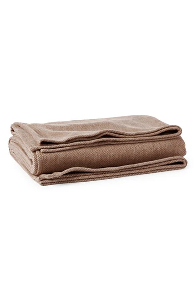 Shop Coyuchi Sequoia Blanket In Sandalwood