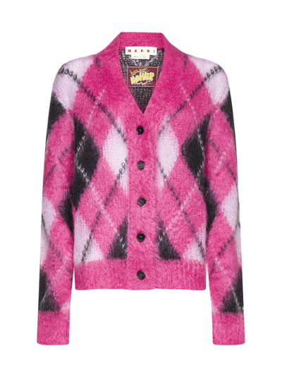 Shop Marni Cardigan In Starlight Pink