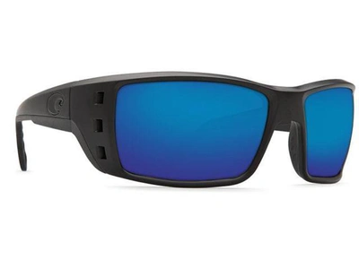 Shop Costa Del Mar Permit Blue Mirror 580g Polarized Wrap Mens Sunglasses Pt 01 Obmglp In Black,blue