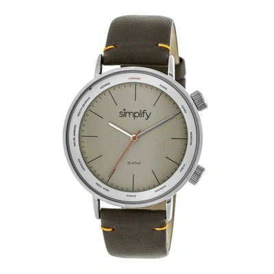 Shop Simplify The 3300 Watch Sim3304 In Brown / Dark / Grey