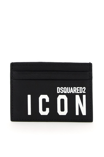 Shop Dsquared2 Logo Printed Classic Card Holder In Black