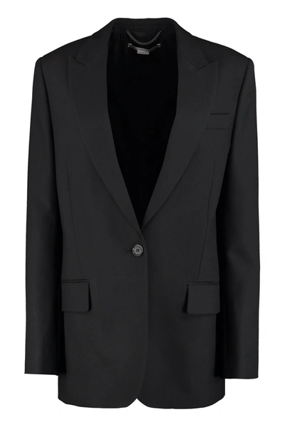 Shop Stella Mccartney Single Breasted Tailored Blazer In Black