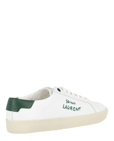 Shop Saint Laurent Court Classic Sl/06 Leather Sneakers In White