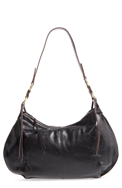 Shop Hobo Lennox Leather Shoulder Bag In Black