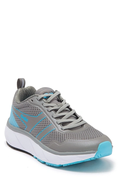 Shop Gola Typhoon Athletic Sneaker In Grey/ Blue