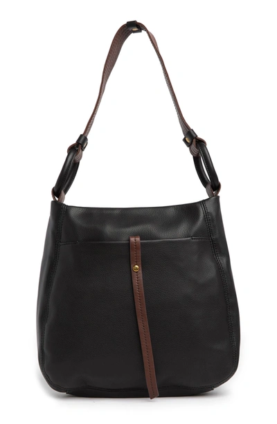Shop Hobo Mirage Leather Shoulder Bag In Black