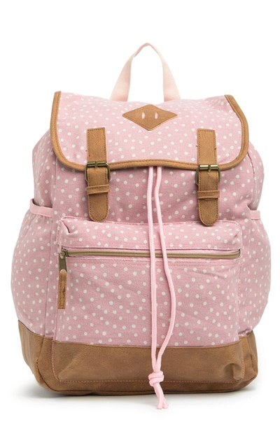 Shop A D Sutton & Sons A D Sutton And Sons Polka Dot Drawstring Backpack In Pink