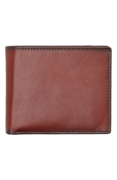 Shop Pinoporte Gio Billfold Leather Wallet In Tan
