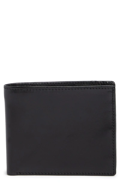 Shop Pinoporte Gio Billfold Leather Wallet In Black