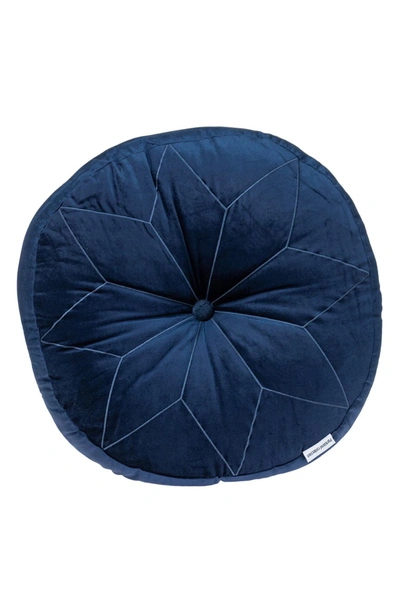 Parkland Collection Dorte Transitional Navy Floor Pillow In Navy