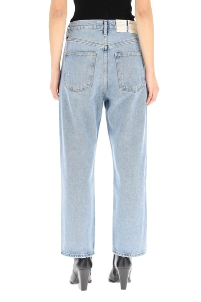 Shop Agolde 90's Crop Jeans In Blue