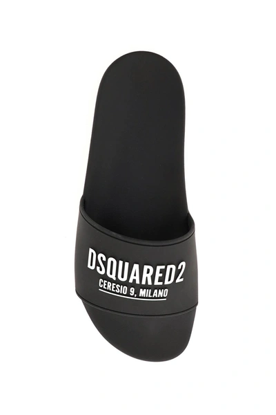 Shop Dsquared2 'ceresio 9' Rubber Slides In Black