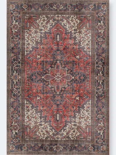 Shop Addison Rugs Addison Kensington Persian Non-skid Accent Rug In Red