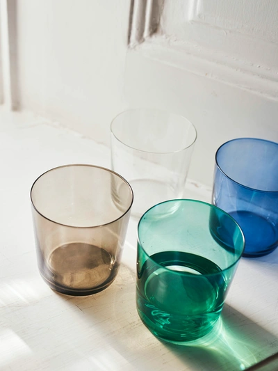 Shop Aida Raw Water Glass, Set Of 4 In Green