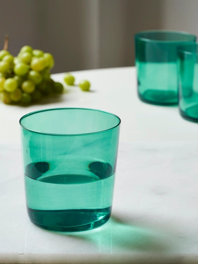 Shop Aida Raw Water Glass, Set Of 4 In Green
