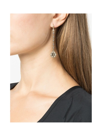 Shop Marchesa Notte Marchesa Crystal Embellished Long Drop Earrings In Black