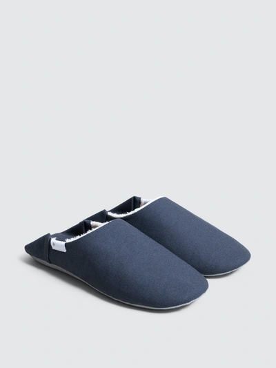 Shop Abe Sangyo Abe Canvas Home Shoes, Wool-lined In Grey