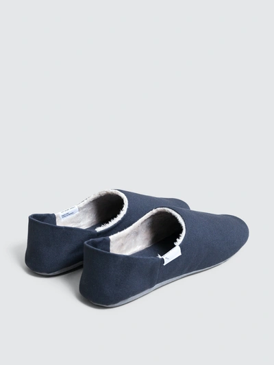 Shop Abe Sangyo Abe Canvas Home Shoes, Wool-lined In Grey