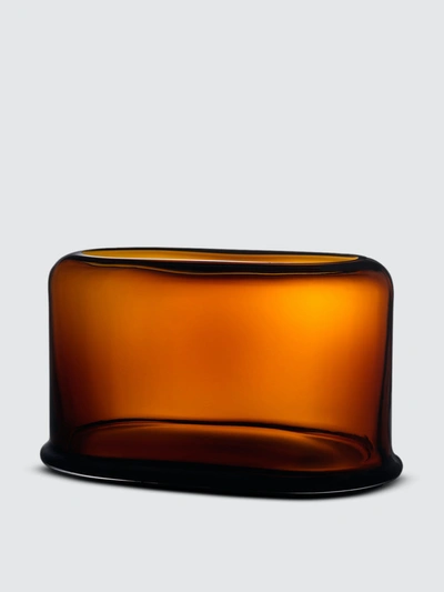 Shop Nude Glass Layers Vase In Amber