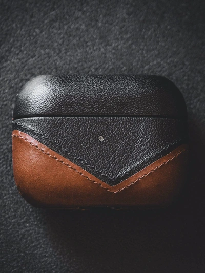Shop Bullstrap Leather Airpods Case In Brown