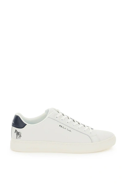 Shop Ps By Paul Smith Rex Sneakers With Zebra Logo In White (white)