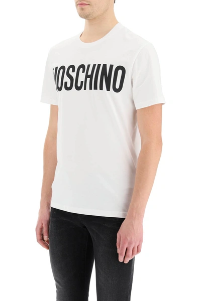 Shop Moschino Logo Print T-shirt In Mixed Colours