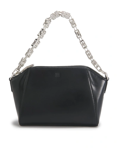 Shop Givenchy Antigona Extra Small Leather Shoulder Bag In 004 Black/white