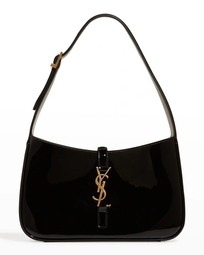 Shop Saint Laurent Le 5 A 7 Hobo Shoulder Bag In Black