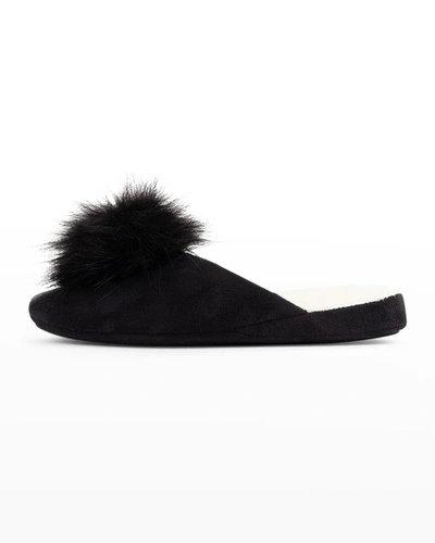 Shop Patricia Green Pretty Pouf Slippers In Black