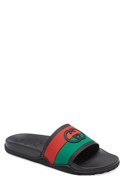 Shop Gucci Agrado Slide Sandal In Black