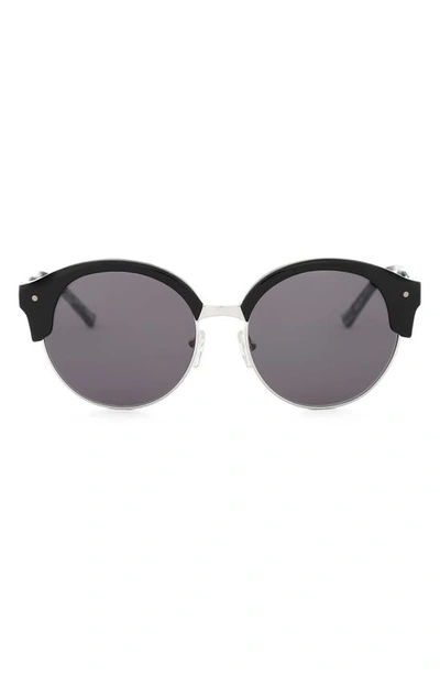 Shop Grey Ant Pepper Hill 58mm Round Sunglasses In Black/ Grey
