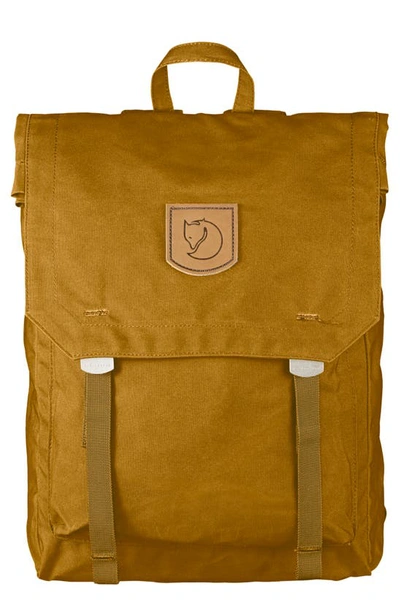 Shop Fjall Raven Foldsack No.1 Water Resistant Backpack In Acorn