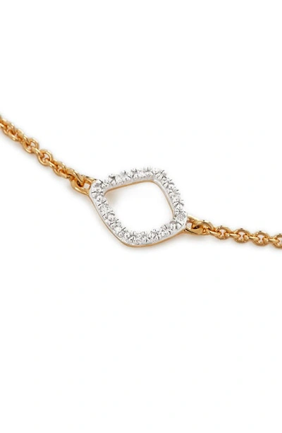 Shop Monica Vinader Riva Mini Kite Diamond Bracelet In Yellow Gold/ Diamond