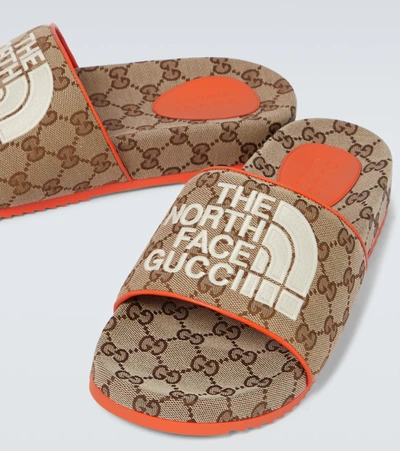 THE NORTH FACE X GUCCI帆布凉拖鞋