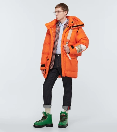 Shop Gucci The North Face X  Down Jacket In Papaya