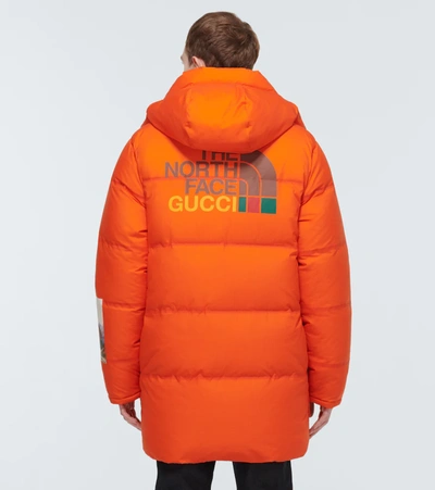 Shop Gucci The North Face X  Down Jacket In Papaya