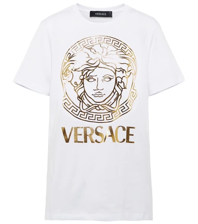 Stadscentrum lenen geestelijke Versace Medusa Print Cotton T-shirt In White | ModeSens