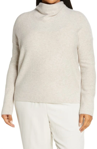 Shop Vince Boiled Cowl Neck Cashmere Sweater In Marble