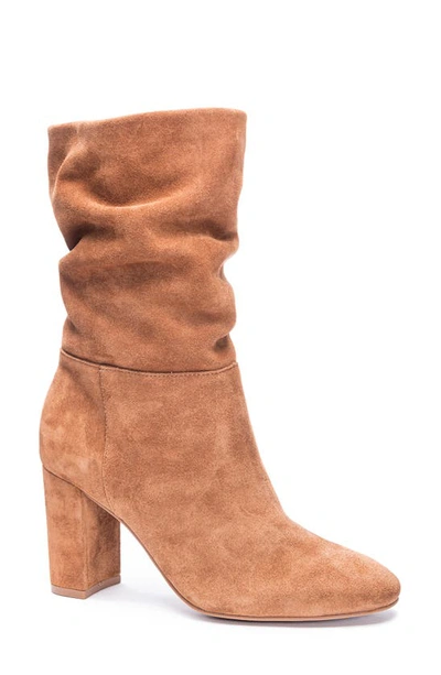 Shop Chinese Laundry Kipper Suede Bootie In Honey Brown