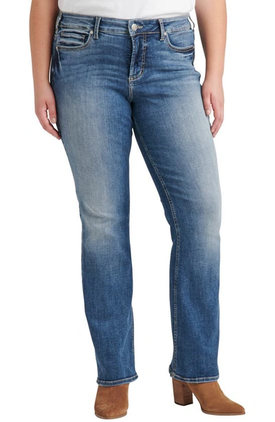 Silver Jeans Co. Suki Mid Rise Slim Bootcut Jeans In Blue