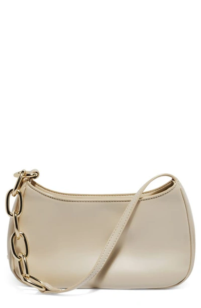 Shop House Of Want Newbie Vegan Leather Shoulder Bag In Winter White