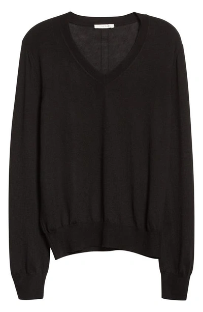 Shop The Row Stockwell V-neck Cashmere Sweater In Black
