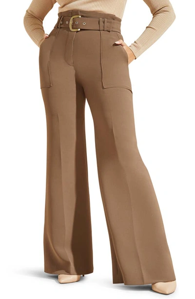 Shop Marciano Wixson Wide Leg Pants In Cocopop